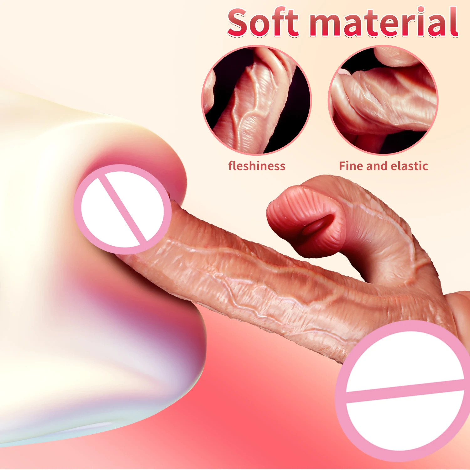 Realistic Telescopic Vibrator – Vaginal & Anal Heated Dildo for Women - Image 5